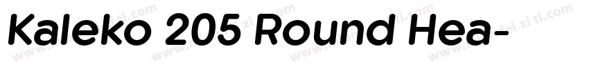 Kaleko 205 Round Hea字体转换